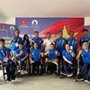 The Vietnamese sports delegation to the 2024 Paris Paralympic Games. (Photo: VNA broadcasts)