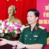 Lieutenant General Nguyen Trong Binh, Deputy Chief of the General Staff of the Vietnam People's Army, speaks at the conference. (Photo: VNA)