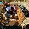 A house with its roof being blown off by a typhoon in Claveria town in the Philippines' Cagayan province. (Photo: EPA)