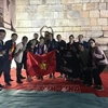 Members and fans of rock band Buc Tuong (The Wall) at the ASEAN - India Music Festival 2024. (Photo: VNA)