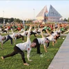 The 10th International Yoga Day celebrated in Ninh Thuan (Photo: VNA)
