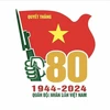 The logo design for use in popularisation activities in celebration of the 80th founding anniversary of the Vietnam People's Army (December 22, 1944 - 2024). (Photo: VNA)