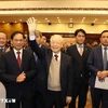 Party General Secretary Nguyen Phu Trong (C) attends the 32nd national conference on foreign affairs. (Photo: VNA)