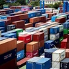 Containers in Cat Lat Port, HCM City (Photo: VNA)