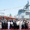 At the launching ceremony of BRP Miguel Malvar. (Photo courtesy of HHI)