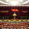 越南共产党第十三届中央委员会第九次全体会议18日上午落下帷幕。图自越通社