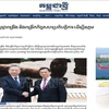 Kampuchea Thmey publica el artículo sobre la visita (Foto capturada de pantalla)