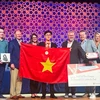 Nguyen Minh Duong, de la Universidad de Ciencia y Tecnología de Hanoi, gana la medalla de bronce en el evento. (Fuente: Vietnamplus)