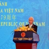 El embajador vietnamita, Pham Sao Mai, interviene en el evento. (Fuente: VNA)