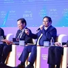 El primer ministro de Vietnam, Pham Minh Chinh, interviene en el evento. (Fuente: VNA)