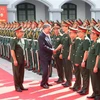 El secretario general del Partido Comunista y presidente de Vietnam, To Lam, visita el Departamento General de Inteligencia de Defensa del Ministerio de Defensa. (Fuente: VNA)