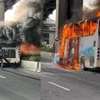 El incendio de autobús escolar en Tailandia. (Fuente: thedailyguardian.com)