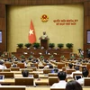 越南第十五届国会第七次会议场景。图自越通社