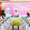 越南国会主席陈青敏,平福省委常委会,工作会议。图自越通社