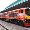 老泰两国之间的首列跨境客运列车正式运行。图自越通社