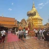 泰国清迈著名寺庙Phrathat Doi Suthep。图自越通社