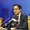 Le vice-ministre des Affaires étrangères ,Do Hung Viet, préside une conférence de presse dans l'après-midi du 15 avril 2024 à Hanoï, annonçant le rapport national pour le 4e cycle de l'EPU. Photo: VNA
