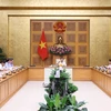 Le vice-Premier ministre Tran Hong Ha préside la réunion. Photo: VNA