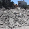 Bâtiment détruit après une frappe aérienne israélienne à Hula, Liban, le 21 juillet 2024. Photo : Xinhua/VNA