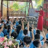 Un cours sur le Président Hô Chi Minh à l'école primaire Phu Hoa 3. Photo: Thiên Ly