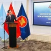 Le vice-ministre des Affaires étrangères Do Hung Viet prend la parole à une cérémonie organisée par la Mission permanente du Vietnam auprès des Nations Unies (ONU) à New York le 12 décembre à l'occasion de la Journée internationale des droits de l'homme. Photo : VNA