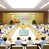 A view of the conference on preparation for 15th legislature’s 8th session in Hanoi on October 15. (Photo: VNA)