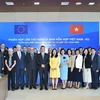 Vietnamese and EU delegates to the meeting. (Photo: VNA)