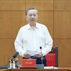 Party General Secretary To Lam speaks at the meeting of the Standing Board of the Central Steering Committee for Prevention and Control of Corruption, Wastefulness, and Negative Phenomena in Hanoi on October 30. (Photo: VNA)