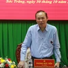 Deputy Minister of Agriculture and Rural Development Phung Duc Tien speaks at the meeting. (Photo: VNA)