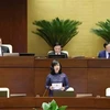 Minister of Health Dao Hong Lan speaks at the hearing of the 15th National Assembly’s eighth session in Hanoi on November 11. (Photo: VNA)