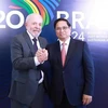 Prime Minister Pham Minh Chinh (right) and Brazilian President Luiz Inácio Lula da Silva. (Photo: VNA)