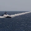 KRI Tombak-629 fired a missile at a target during a Joint Sea Operation in the TNI Joint Exercise (Latgab) in the Java Sea in July 2023. (Photo: ANTARA)