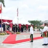 At the welcome ceremony for Party General Secretary To Lam and his spouse. (Photo: VNA)