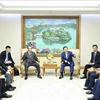 Deputy Prime Minister Tran Hong Ha receives the Japanese delegation. (Photo: VNA)