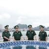 阮青海大校一行考察下龙国际邮轮港。图自《边防报》