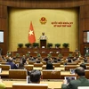 越南国会主席陈青敏在会上致闭幕词。图自越通社