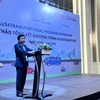 Deputy Minister of Transport Nguyen Danh Huy delivers a speech at the Aus4Transport final programme workshop held on Thursday afternoon in Hanoi by Vietnam’s Ministry of Transport and the Australian Embassy in Vietnam. (Photo: VNA)