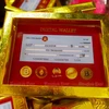 Mock-ups of the controversial digital wallet handout are among ceremonial offerings to be sold to shoppers in Yaowarat as part of the Chinese New Year celebrations on February 8. (Photo: bangkokpost.com)