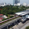 The elevated section of the Nhon-Hanoi Station metro project. (Photo: VNA)