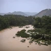 Flood water on Bui river (Photo: VNA)