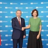 Party General Secretary and State President To Lam and UNESCO's Director-General Audrey Azoulay at their meeting in Paris on October 7 (Photo: VNA)