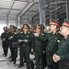 Ministry of National Defence delegation inspects on-site preparations for the 2024 Vietnam International Defence Expo at Gia Lam Airport in Hanoi (Photo: VNA)