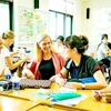 International and Vietnamese students at Ton Duc Thang University. (Photo: VNA)