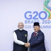 Indonesian President Prabowo Subianto (right) and Indian Prime Minister Narendra Modi meet on the sidelines of the G20 Summit in Rio de Janeiro, Brazil (Photo: en.antaranews.com) 