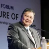 Le ministre coordonnateur indonésien des Affaires économiques, Airlangga Hartarto, à la 29e Conférence sur l'avenir de l'Asie au Japon. Photo: Nikkei Asia