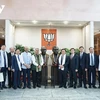 La délégation du PCV lors de la séance de travail avec le Parti du peuple indien (BJP). Photo: VNA