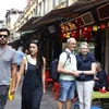 Turistas extranjeros en Hanoi (Fuente: VNA)
