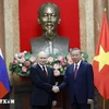 El presidente de Vietnam, To Lam y su homólogo ruso Vladimir Putin (Fuente: VNA)