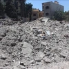 Un edificio destruido luego del ataque aéreo de Israel en Hoyla, Líbano (Fuente: Xinhua/VNA)