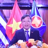 El embajador de Vietnam en Cuba, Le Quang Long, habla en la ceremonia (Fuente: VNA)